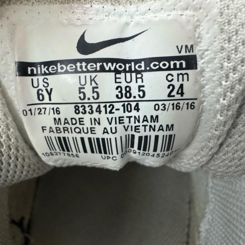 AIR MAX 90 LTR (GS) preschool – White/Black-pr Platinum-white Size 6Y‎